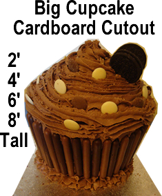 Chocolate Cupcake Cardboard Cutout Standup Prop
