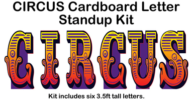 Circus Letters Cardboard Cutout Standup Kit