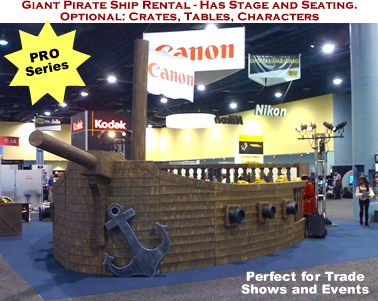Giant Foam Pirate Ship For Trade Shows and Conventions