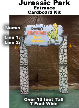   Jurassic Entrance Theme Kit Entrance- Cardboard Cutout Prop