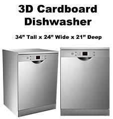 3D Cardboard Dishwasher