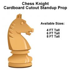 Chess Knight Wood Cardboard Cutout Standup Prop