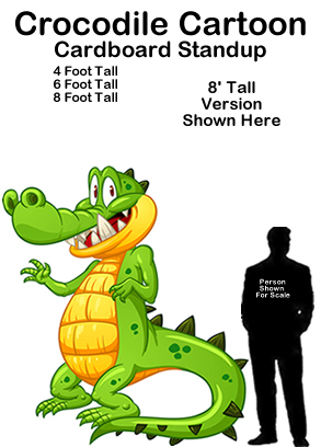 Crocodile Cartoon Cardboard Cutout Standup Prop