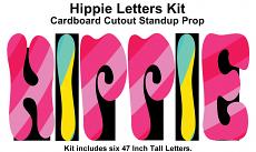 HIPPIE Letters Cardboard Cutout Standup Kit 