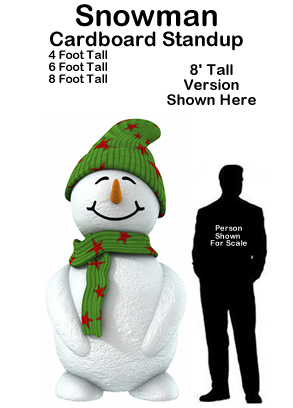 Snowman 1 Cardboard Cutout Standup Prop