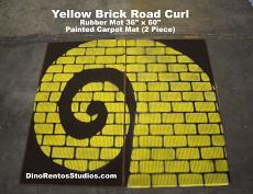 Yellow Brick Road Rubber Mat 72" x 60" - Curl Left
