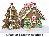  Cardboard Standup Prop Gingerbread House and Tree
