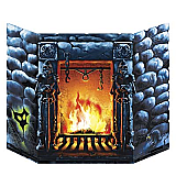 Scary Fireplace Stand-Up 34" x 24�" cardboard cutout prop