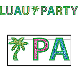 Glittered Luau Party Streamer 8�" x 8' 