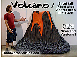 Volcano with flat back Foam Prop