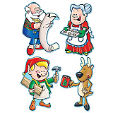 Santa's Workshop Cutouts 14"