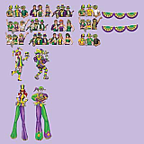 Mardi Gras Reveler Props 17"-42"