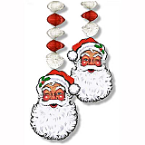 Santa Face Danglers 30" 