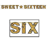 Glittered Sweet Sixteen Awards Night Streamer 8�" x 10'