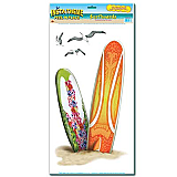 Surfboards Peel 'N Place 12" x 24" Sheet Luau Prop