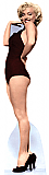 Marilyn Monroe  - Burgundy Swimsuit Cardboard Cutout Standup