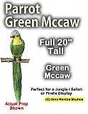20" Green Mccaw Parrot Prop - 3D