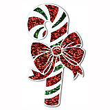 Prismatic Candy Cane Cutout 