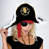 Plush Pirate Captain's Hat - Adult