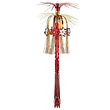 Poinsettia Cascade Hanging Column 3'