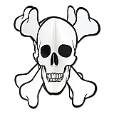3-D Skull & Crossbones Centerpiece 10"