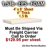 EPS Foam Sheet - 1.5 lb Density - 48x96x6
