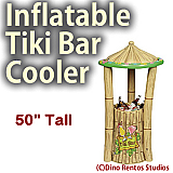 Inflatable Tiki Bar Cooler Prop - 50" Tall