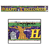 Metallic Happy Halloween Fringe Banner 8" x 5'