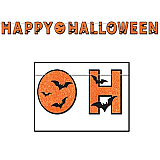 Glittered Happy Halloween Streamer 8�" x 11'