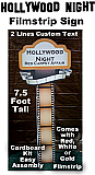 Hollywood Night Filmstrip Sign - With Custom Text - Cardboard Cutout Kit