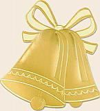 Gold Foil Bell Silhouette 16�"