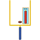 Jointed Goal Post 5' 1�" x 32�" Cardboard Cutout Prop