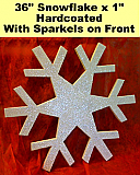 Snowflake 36" x 1" Hardcoated with Sparkels