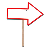 Blank Arrow Yard Sign 9" x 15"