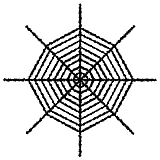 Giant Shimmering Spider Web 6'