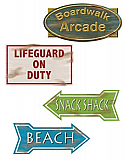 Beach Sign Cutouts 14" Cardboard Cutout Props
