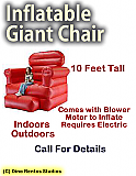 Giant Sofa-Chair-Inflatable- Prop - 10 Foot Tall