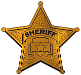 Foil Sheriff Badge Silhouette 12"