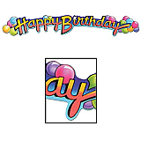 Happy Birthday w/Balloons 35"