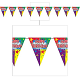 Happy Birthday Pennant Banner 10" x 12'