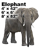 Elephant Side Cardboard Cutout Standup Prop