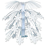 Snowflake Cascade Centerpiece 18"