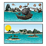 Pirate Ship & Island Props 3�"-41�"