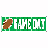 Game Day Football Sign Banner 5' x 21" Banner