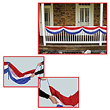 Patriotic Fabric Bunting 5' 10"