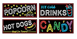 Neon Food Sign Cutouts 21"