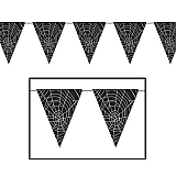 Spider Web Pennant Banner 10" x 12'