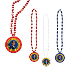 Beads With Obama Medallion 33"