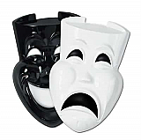Plastic Comedy & Tragedy Faces 21"