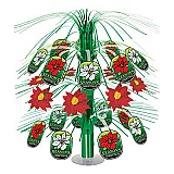 Poinsettia Cascade Centerpiece 18"